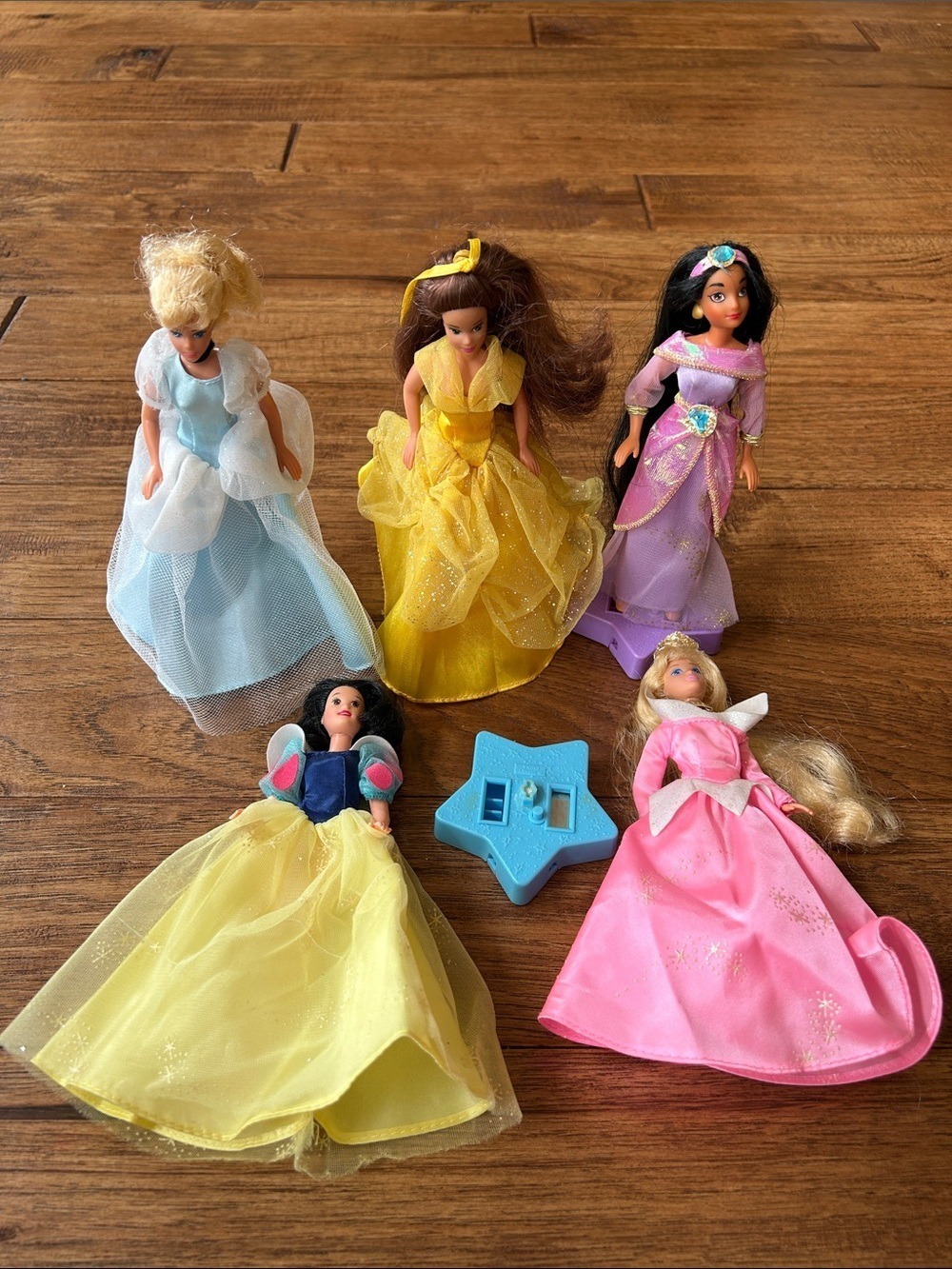 Disney Vintage 1990s 5 Princess Dolls Set Cinderella Snow White Jasmine Belle